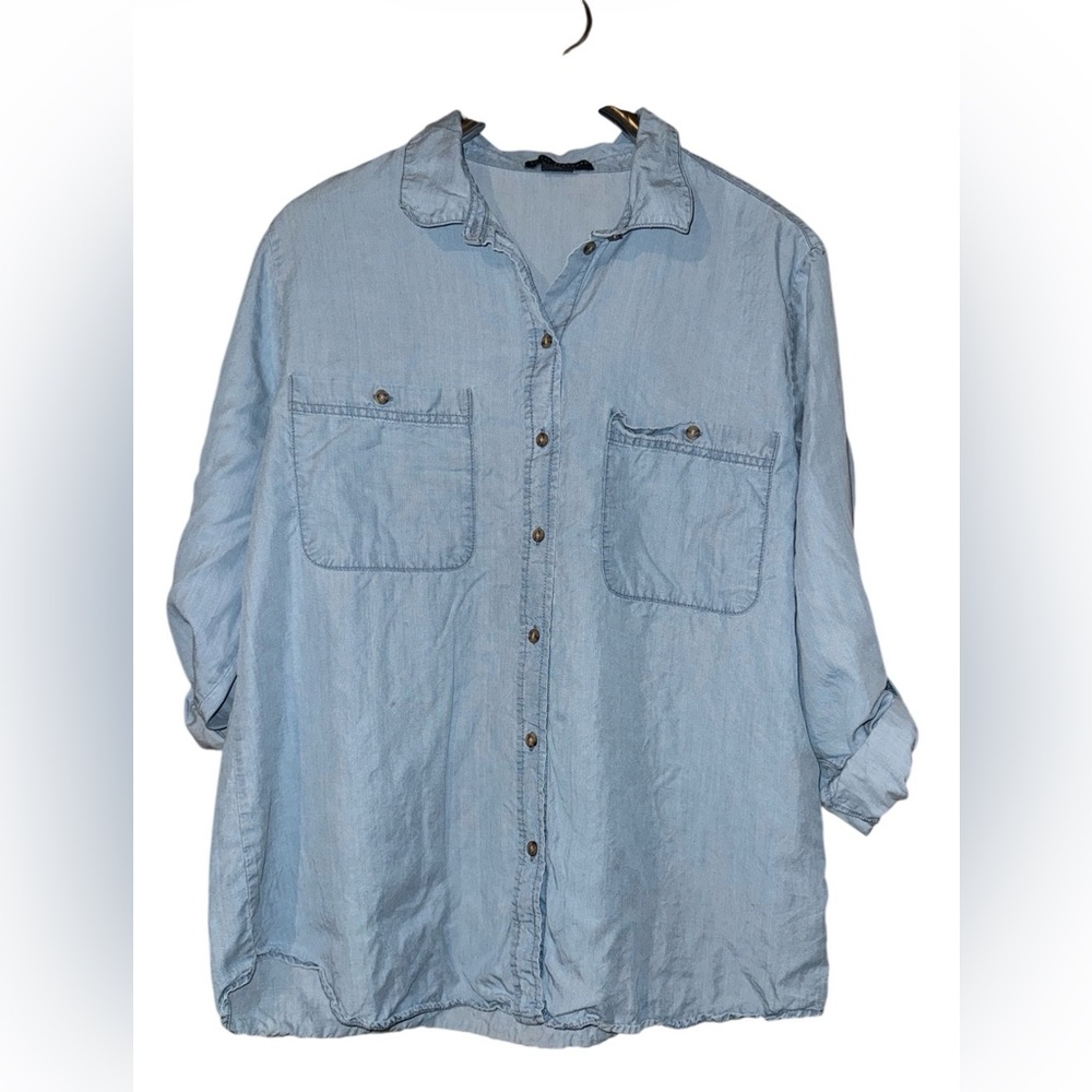 Sanctuary Light Blue Casual Button-Down Shirt